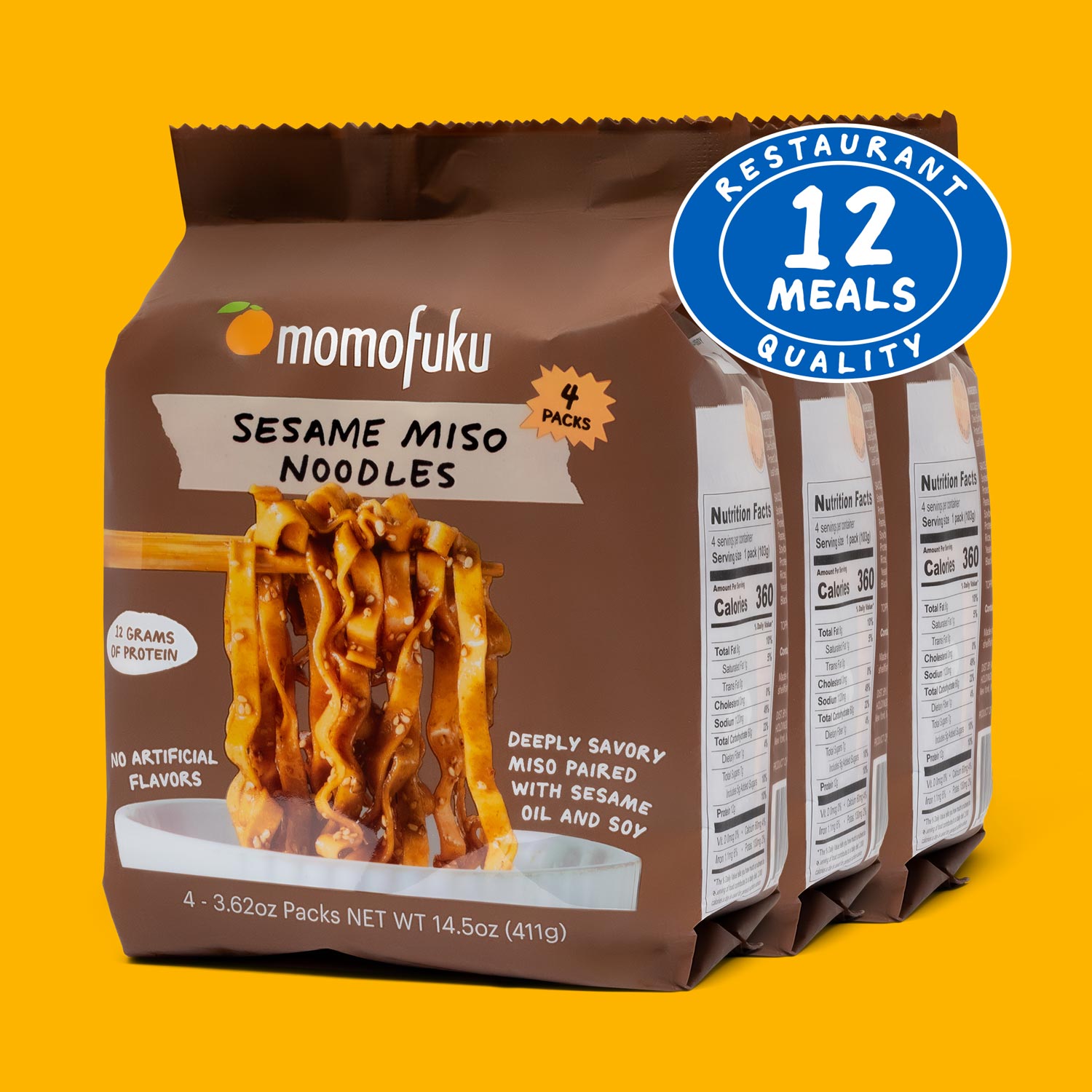 Sesame Miso Noodles | 12 Packs - Classic Finish